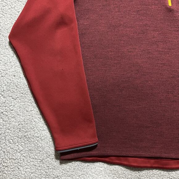 Iowa State Cyclones Jacket Mens Large Red Nike 1/4 Zip Football ISU Dri-Fit - Picture 10 of 13